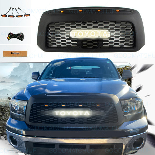 Goodmatchup Grille With Led Illuminated Letters For 2rd Gen 2007-2013 Tundra Trd Pro Grill