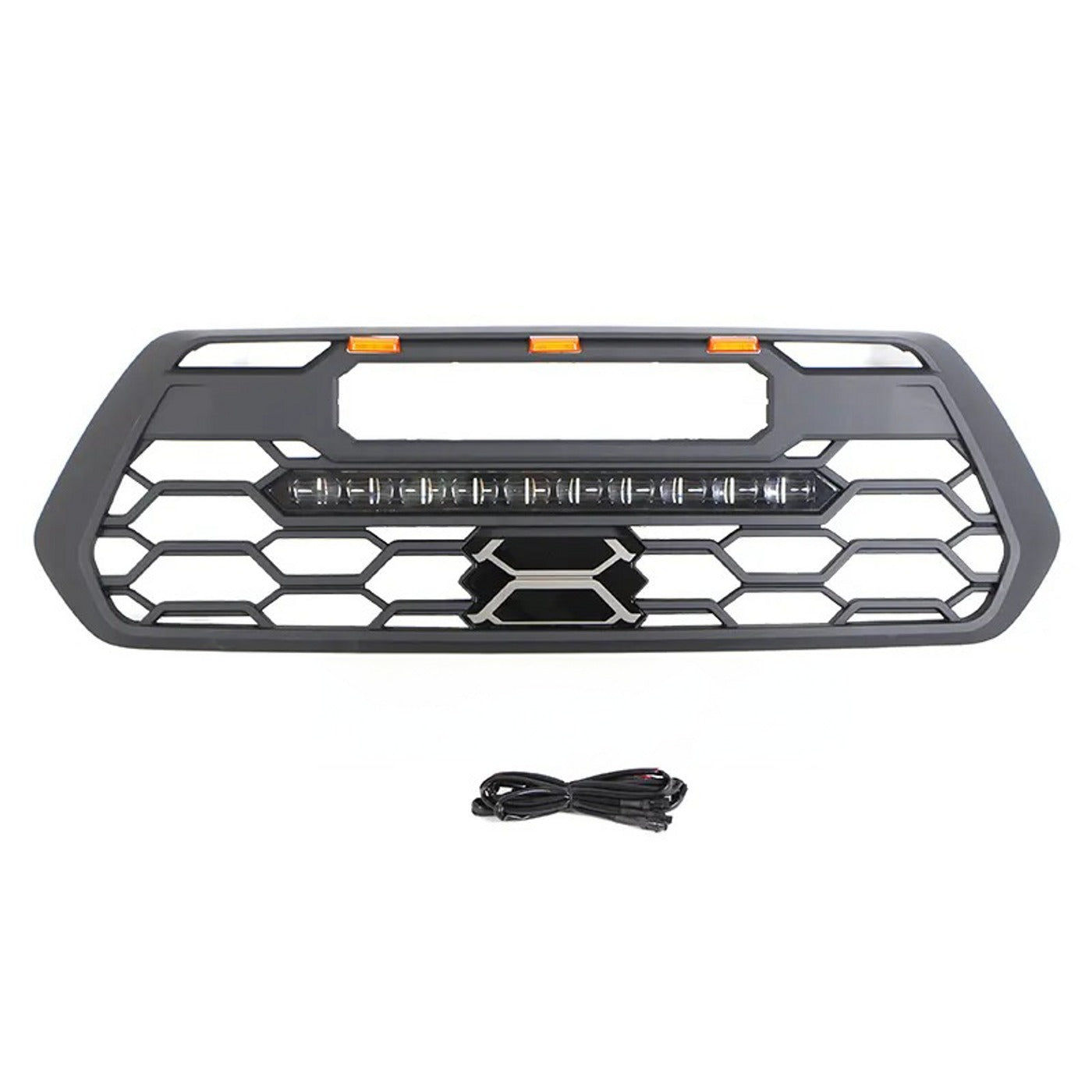 Goodmatchup Front Grille For 2016 2017 2018 2019 2020 2021 2022 2023 2024 Toyota Tacoma Trd Pro Grill Replacement W/Letters&Light Bar