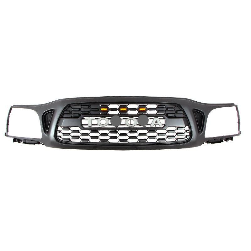 Goodmatchup Grille For 2001 2002 2003 2004 1st Gen Toyota Tacoma Trd Pro Style Off Road Grill With Raptor Lights & Letters