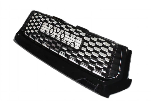 Goodmatchup Front Grille Fits For 2014 2015 2016 2017 2018 2019 2020 2021 Toyota Tundra TRD Pro Black Grille With Toyota Letters