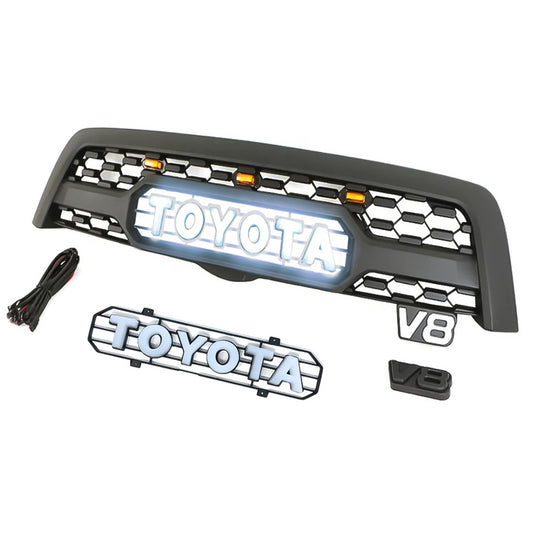 Goodmatchup Grille With Led Illuminated Letters For 1st Gen 2005 2006 2007 Toyota Sequoia Trd Pro Grill