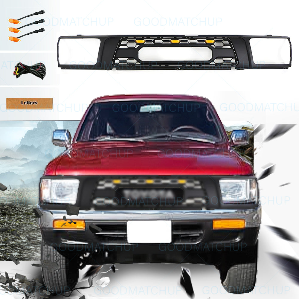 Goodmatchup Grill For 1992 1993 1994 1995 2nd Gen Toyota 4Runner Trd Grill With Letters and Led Lights
