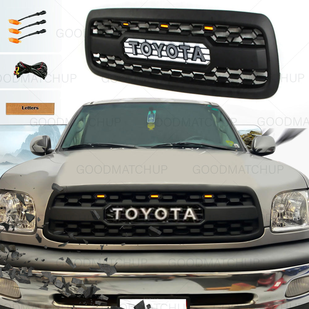 For Tundra 2006-2013 front grille modification with LED lights grille Toyota Tun For Tundra 2006-2013 front grille modification with LED lights grille Toyota Tun