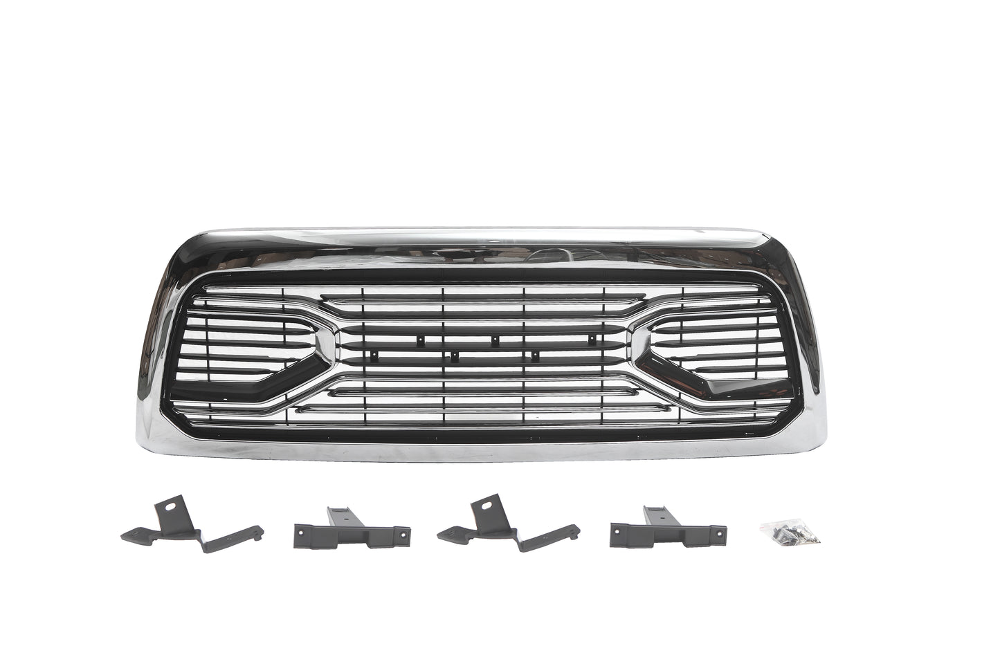 Goodmatchup Front Grille For 2013 2014 2015 2016 2017 2018 Dodge RAM 2500 3500 Chrome Grill Big Horn Style With Letters W/LED Lights