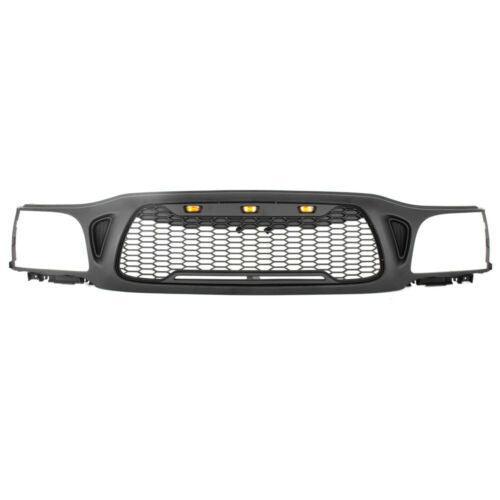 Black Honeycomb Mesh Grille For 2001 2002 2003 2004 Toyota Tacoma With Amber LED Lights - Goodmatchup