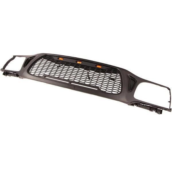 Black Honeycomb Mesh Grille For 2001 2002 2003 2004 Toyota Tacoma With Amber LED Lights - Goodmatchup