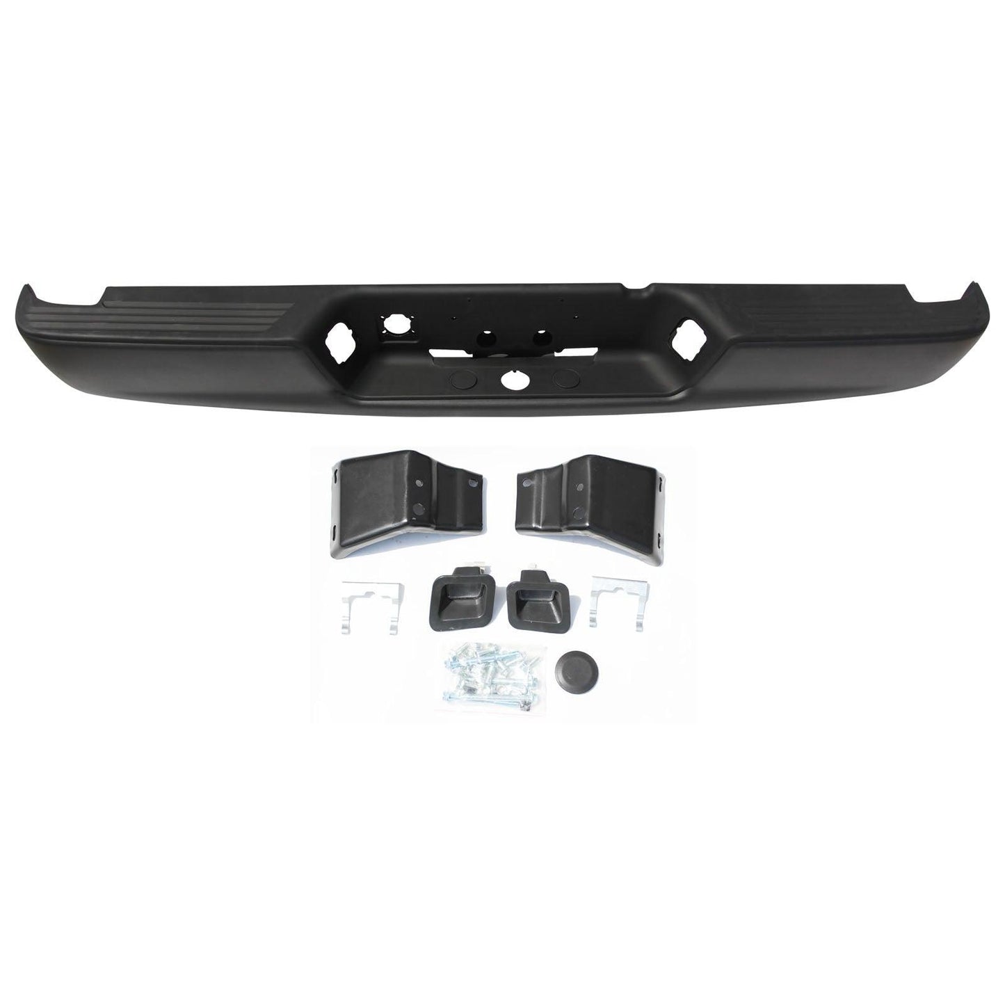 Black Rear Step Bumper Steel Face Bar For 2002 2003 2004 2005 2006 2007 2008 Dodge Ram 1500 Ram 2500 Ram 3500 Pickup Truck CH1103109 - Goodmatchup