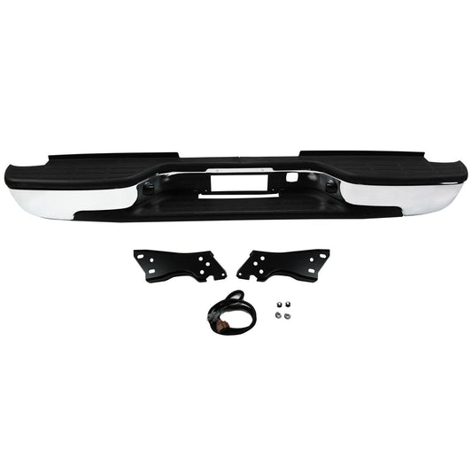 Fits For 1999 2000 2001 2002 2003 2004 2005 2006 2007Chevy silverado 2500HD 3500 Chrome Steel Rear Bumper - Goodmatchup