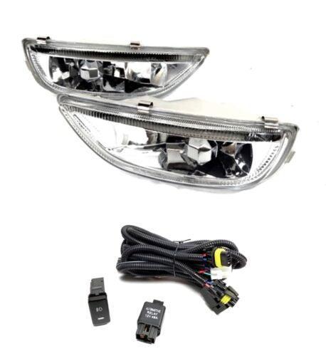 For 2000 - 2002 Toyota Corolla Black Headlights Corner Fog Lights Chrome Grille - Goodmatchup