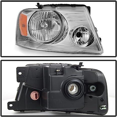 For 2004 2005 2006 2007 2008 ford F150 Chrome Headlight Set Left+Right - Goodmatchup