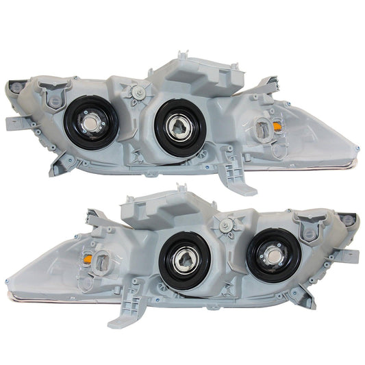 For 2007 2008 2009 Toyota Camry Halogen Chrome Headlight Set Left+Right - Goodmatchup