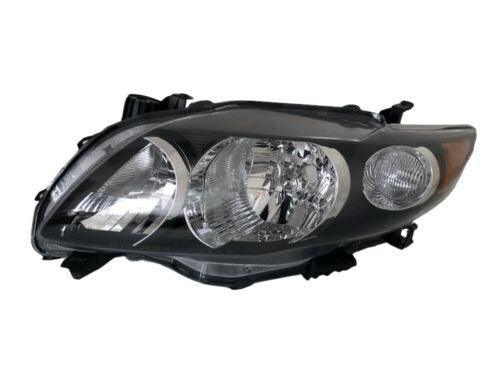 For 2009 -2010 Toyota Corolla Black Headlights Type S Lamps Replacement Pair Set - Goodmatchup