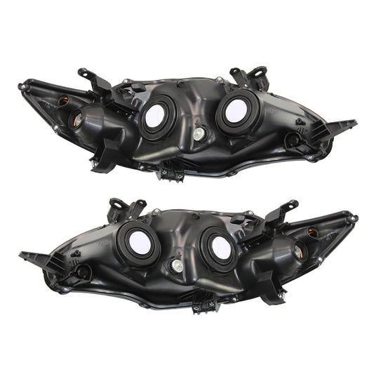 For 2011 2012 2013 Toyota Corolla Black Headlight Set Left+Right - Goodmatchup