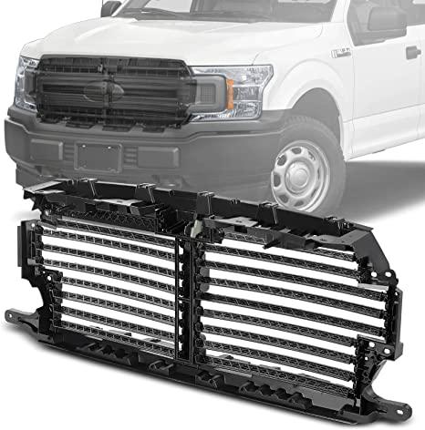 For 2018-20 Ford F-150 Upper Radiator Grille Air Shutter Control Assembly Black Without controller/motor - Goodmatchup