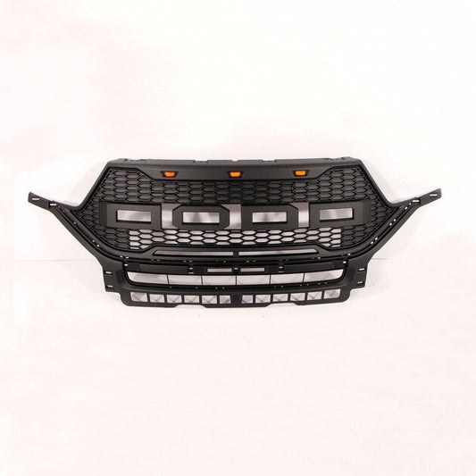 Front Bumper Grill For 2019 2020 2021 Ford Explorer Raptor Style Black w/Lights & Letters - Goodmatchup