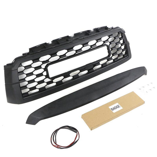 Front Grill For 2019 2020 2021 Toyota Sequoia TRD Pro Aftermarket Grille Repalcement W/Letters Matte Black - Goodmatchup