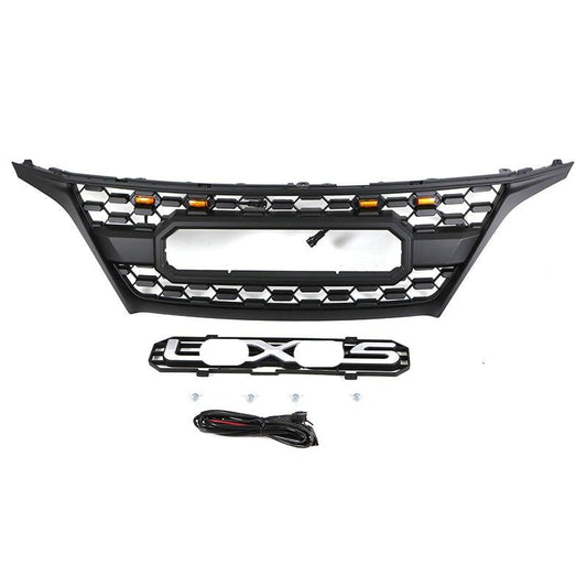 Grill For 2009 2010 2011 2012 Lexus RX450 With letters & LED Lights Matte Black - Goodmatchup