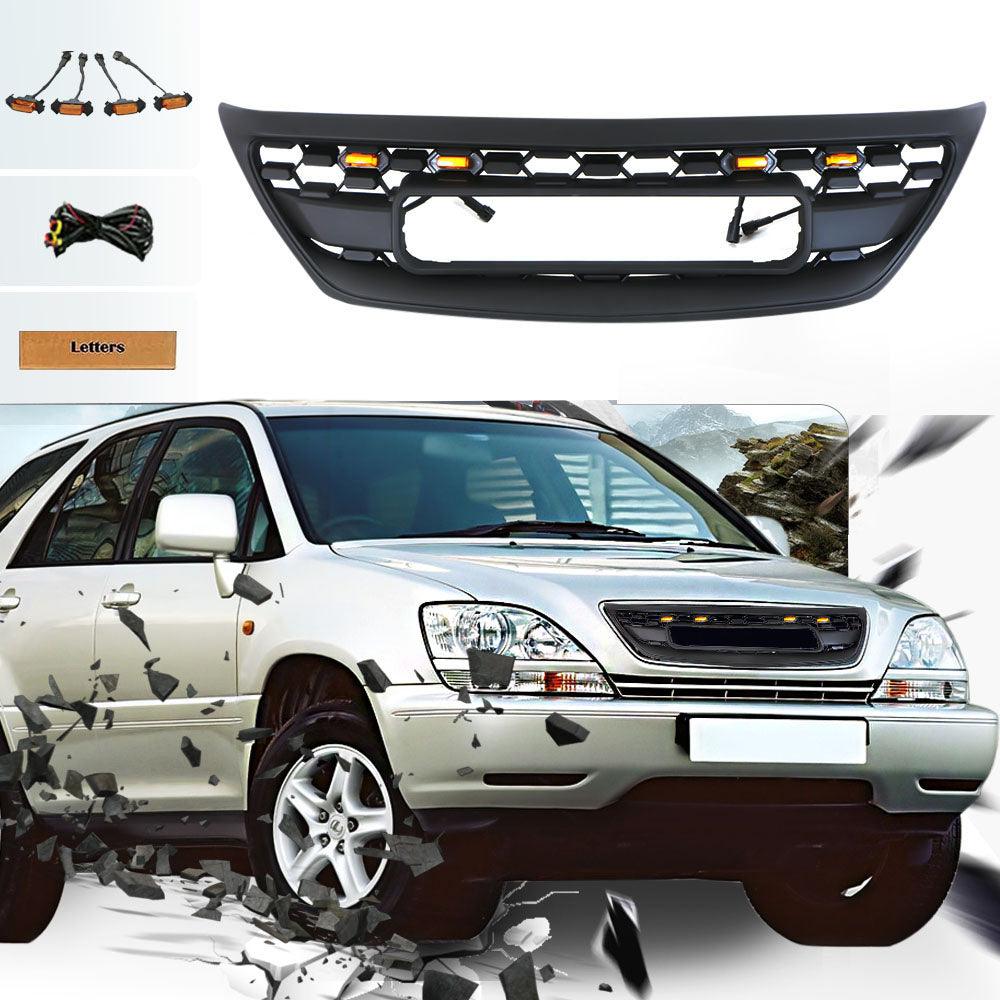 Grille for 1999 2000 2001 2002 2003 Lexus RX300-RX330 With letters & LED Lights Matte Black - Goodmatchup