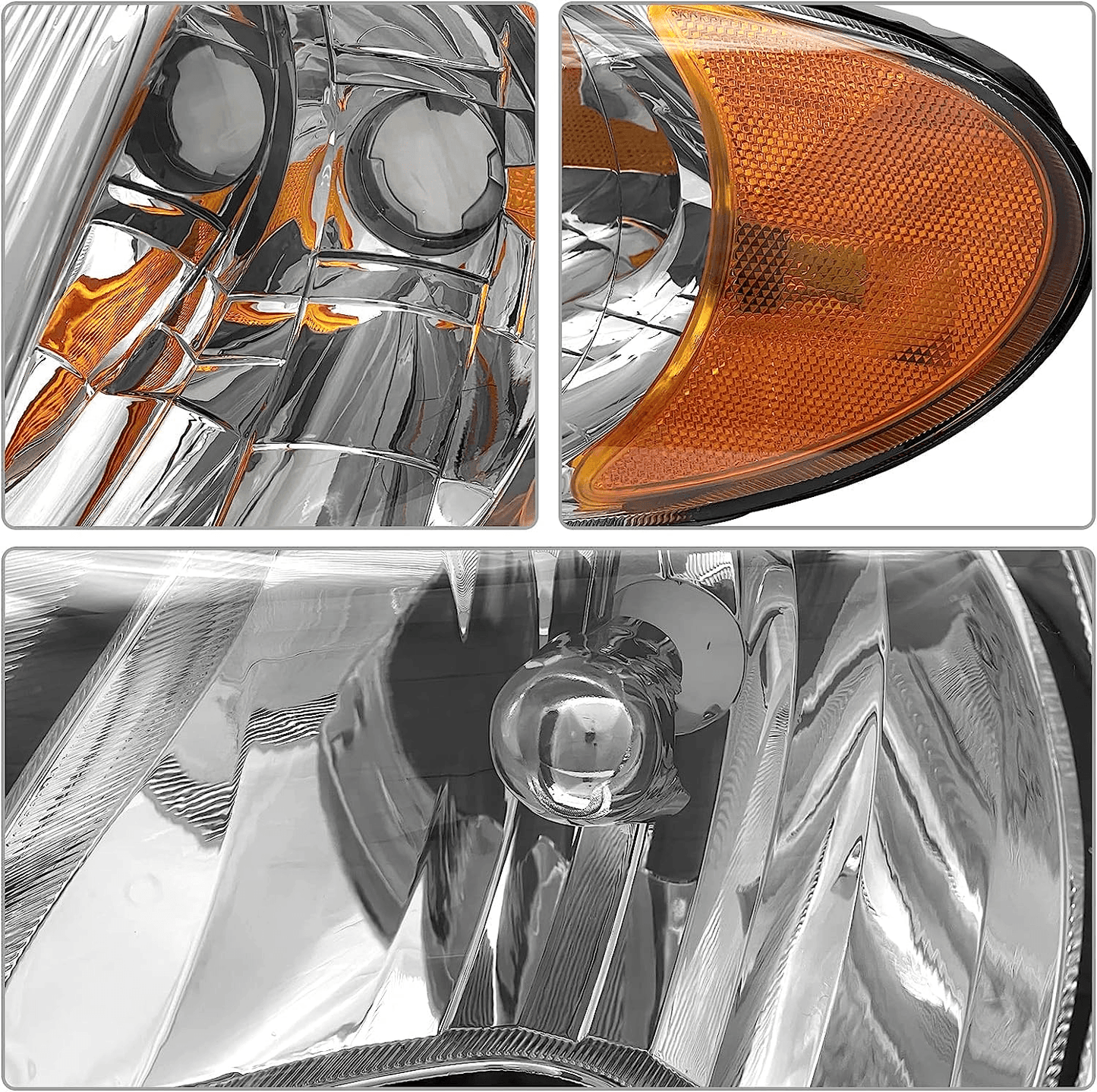Headlights for 2001 2002 2003 2004 2005 2006 2007 Dodge Set Left &Right - Goodmatchup
