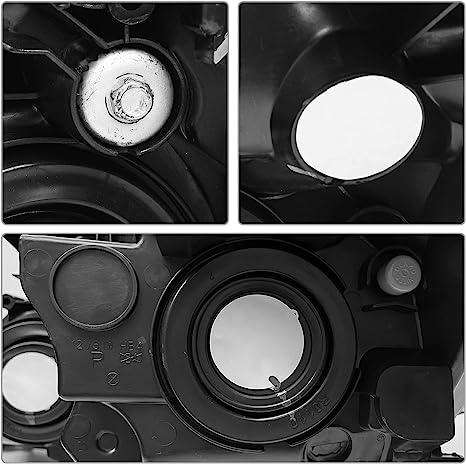 Headlights for 2003-2007 Honda Accord Driver and passenger side Chrome Housing Amber Reflector - Goodmatchup