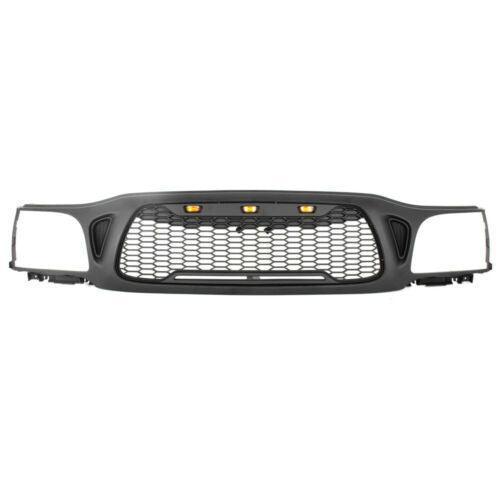 Mesh Grille For 2001 2002 2003 2004 Toyota Tacoma With Amber LED Lights Black - Goodmatchup