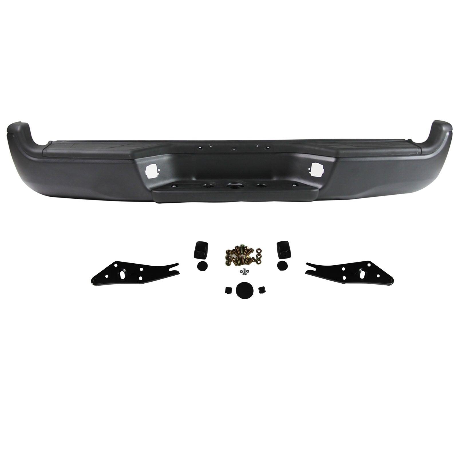 Chrome Complete Rear Step Bumper Assembly For 2005-2015 Toyota Tacoma Pickup – Bolt-On, With Brackets & Lights