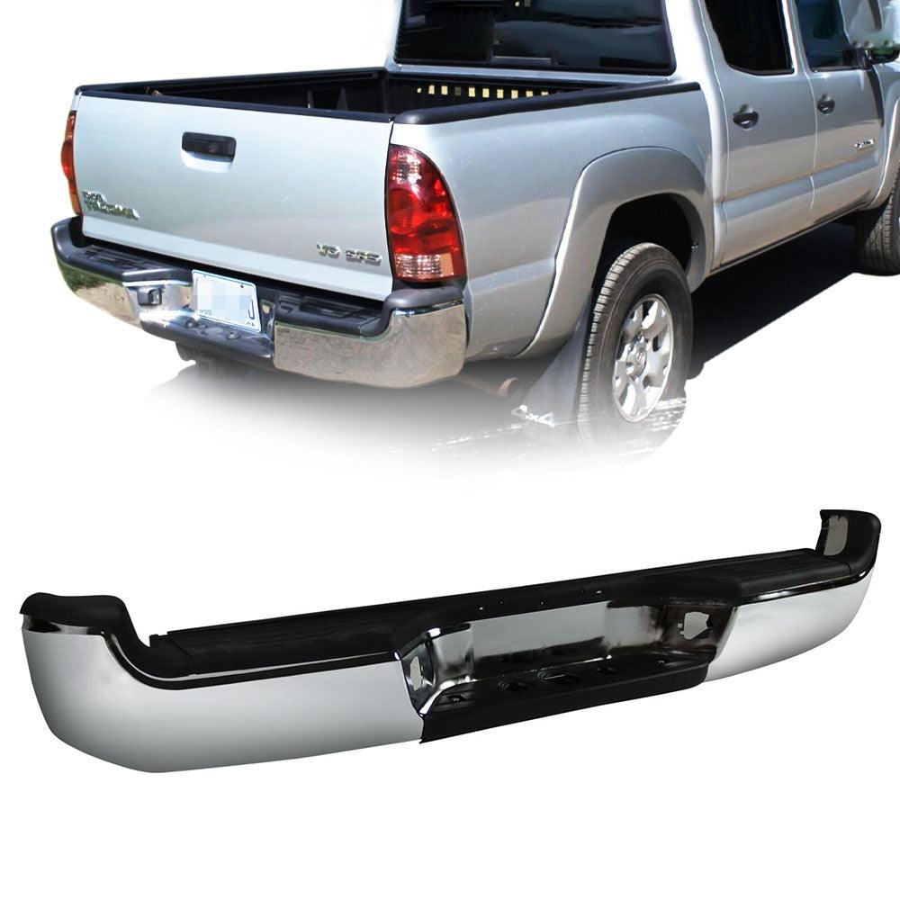 NEW Steel - Complete Chrome Rear Bumper Assembly For 2005-2015 Tacoma 05-15 SR5 (Fits: Tacoma) - Goodmatchup