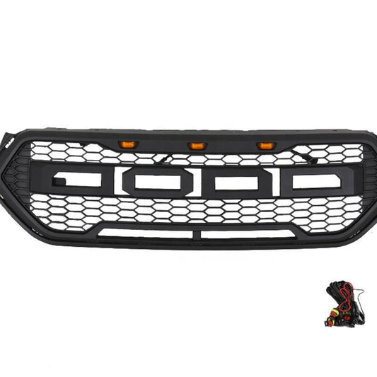Raptor Style Black Front Grille Fits For Ford Escape 2017 2018 2019 With Amber Light - Goodmatchup