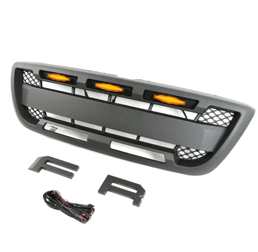 Raptor Style Front Grill For 1998 1999 2000 Ford Ranger With Letters & Lights - Goodmatchup
