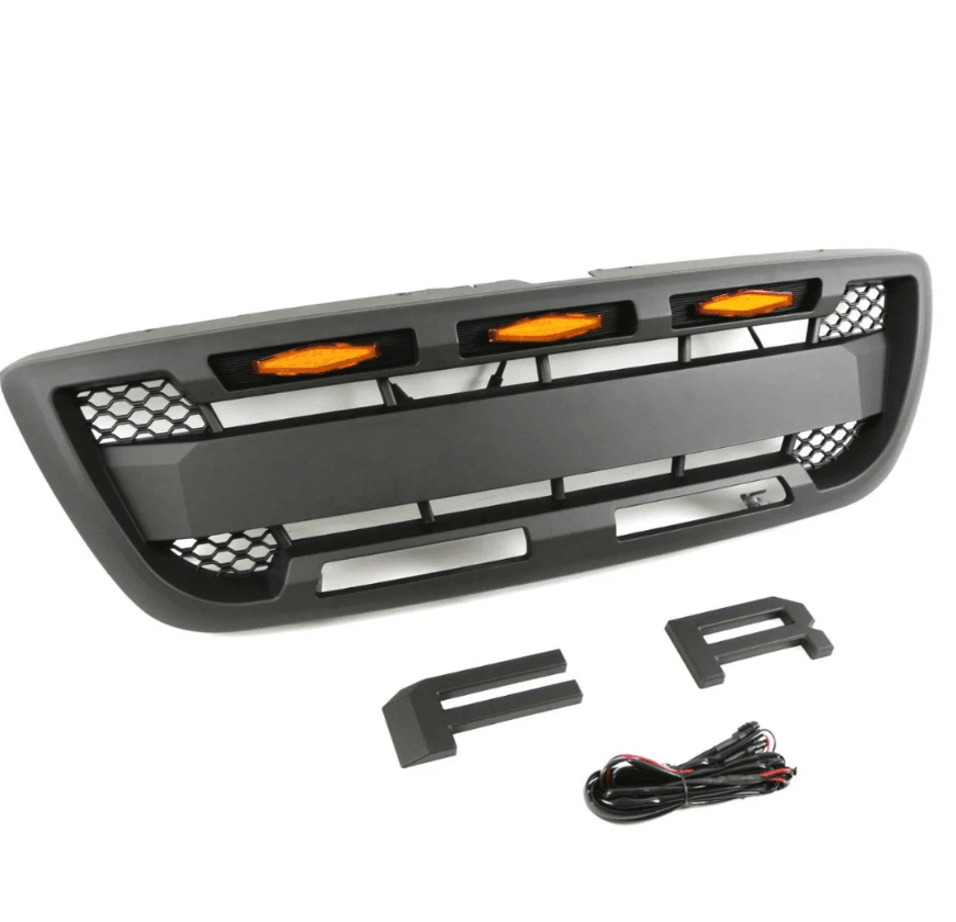 Raptor Style Front Grill For 1998 1999 2000 Ford Ranger With Letters & Lights - Goodmatchup