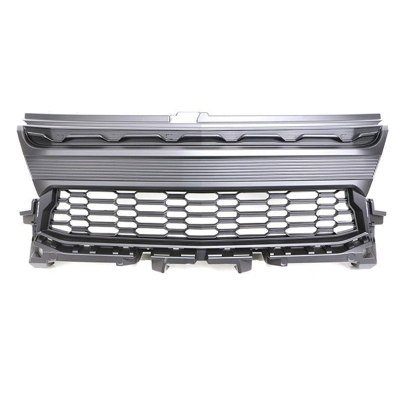 Raptor Style Front Grill Replacement For 2021-2022 Chevrolet Colorado W/Letters and W/LED Lights Black - Goodmatchup