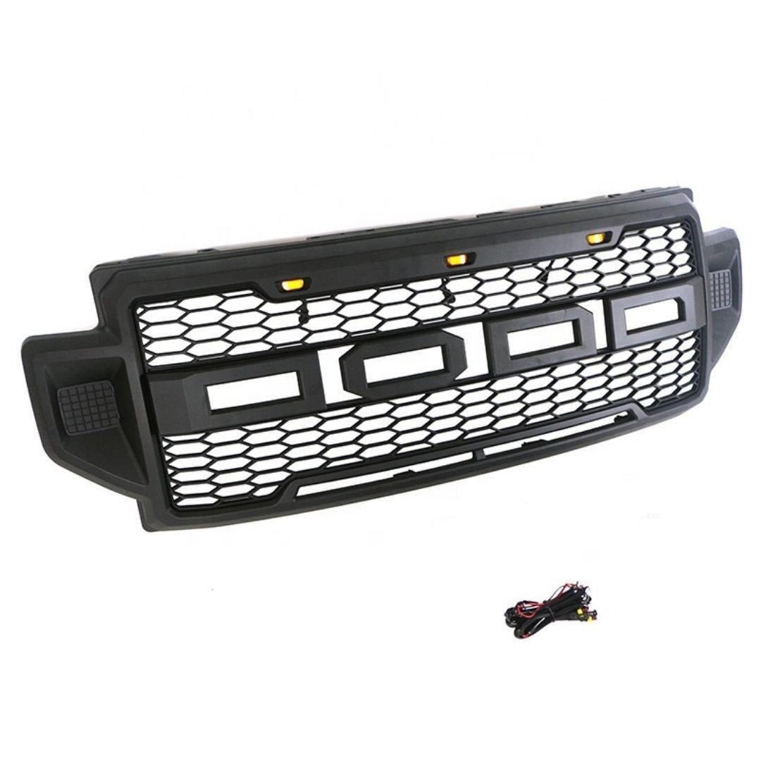 Raptor Style Grille Fits for 2021-2022 F250 F350 F450 Super Duty Matte Black With Letters - Goodmatchup
