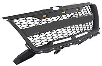 Raptor Style Grille For 2016 2017 2018 2019 2020 Chevrolet Colorado with Letters and LED Lights Black - Goodmatchup