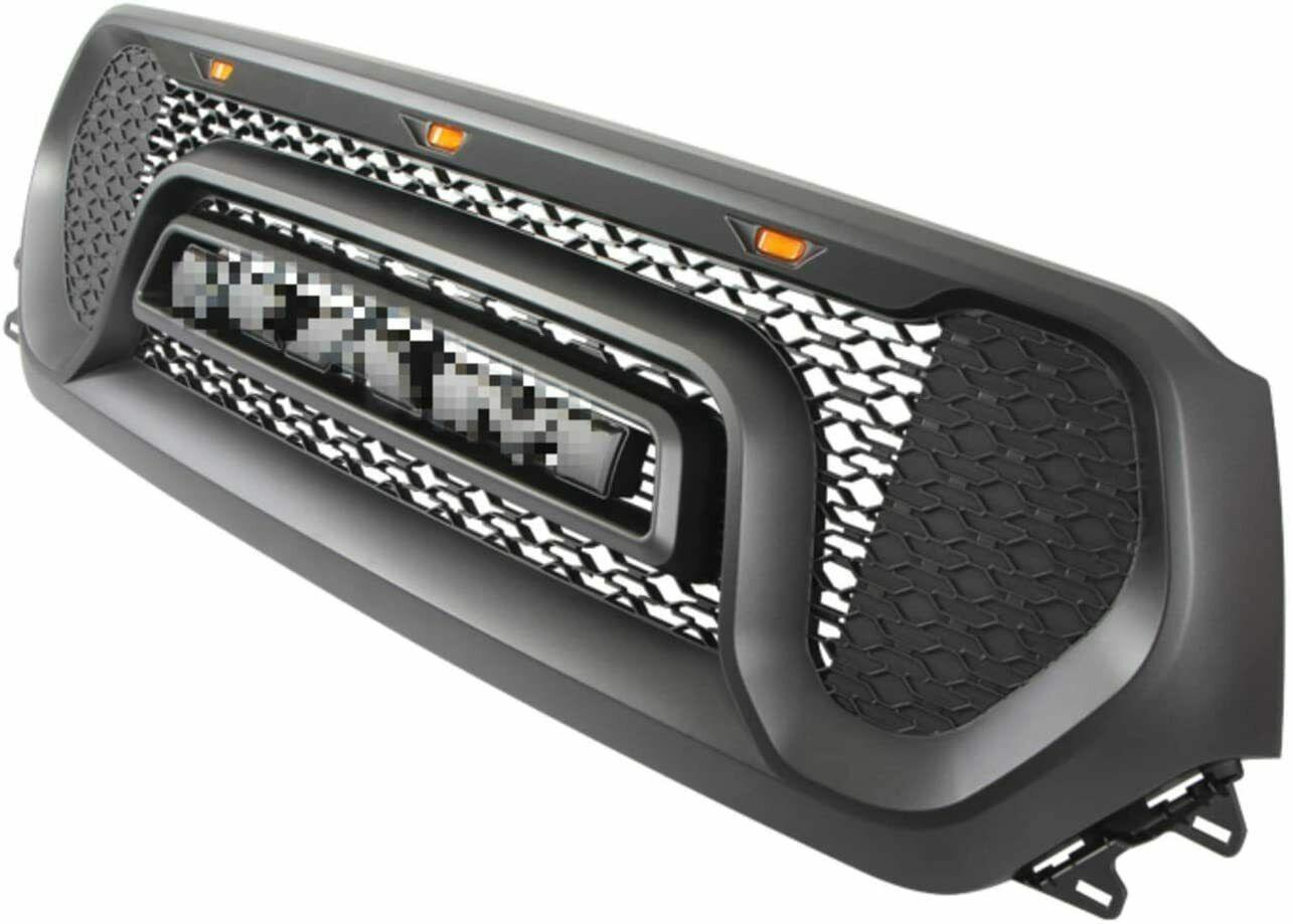 Rebel Style Grille Fits For 2019 2020 2021 Dodge Ram1500 2500 Power Wagon W/LED&Letters Black - Goodmatchup