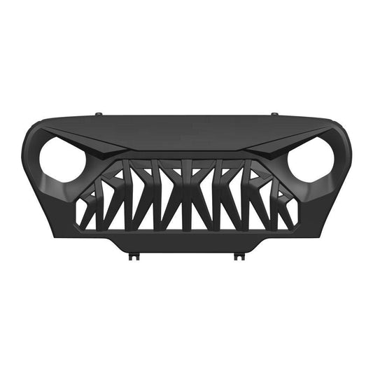 Shark Grill For 1997 - 2006 JEEP Wrangler TJ Matte Black - Goodmatchup