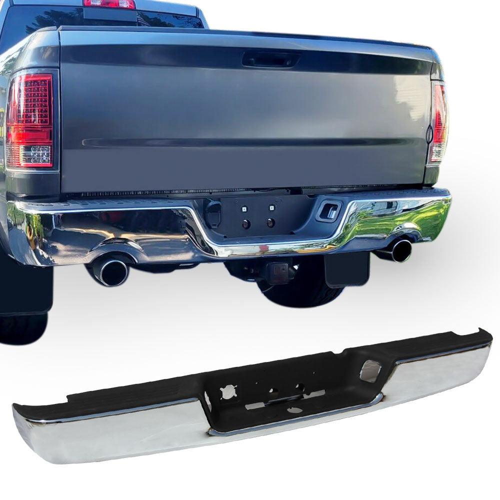 Steel Rear Bumper Assembly Replacement For 2002 2003 2004 2005 2006 2007 2008 Dodge Ram 1500 2500 3500 Chrome (Fits: More Than One Vehicle) CH1103108 - Goodmatchup