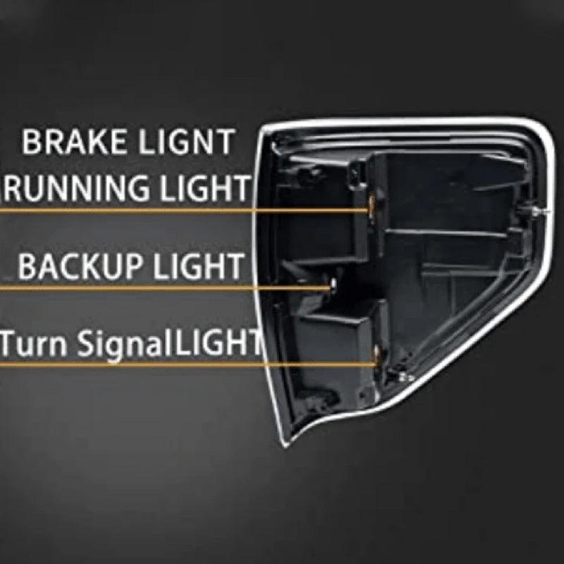 Tail lights for 2009-2014 f150 Passenger and Driver Side Replacement Smoked Tail Light - Goodmatchup