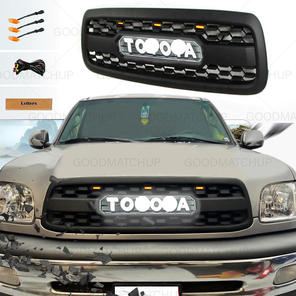 Goodmatchup Front Grill With Led Illuminated Letters For 1st Gen 2000 ...