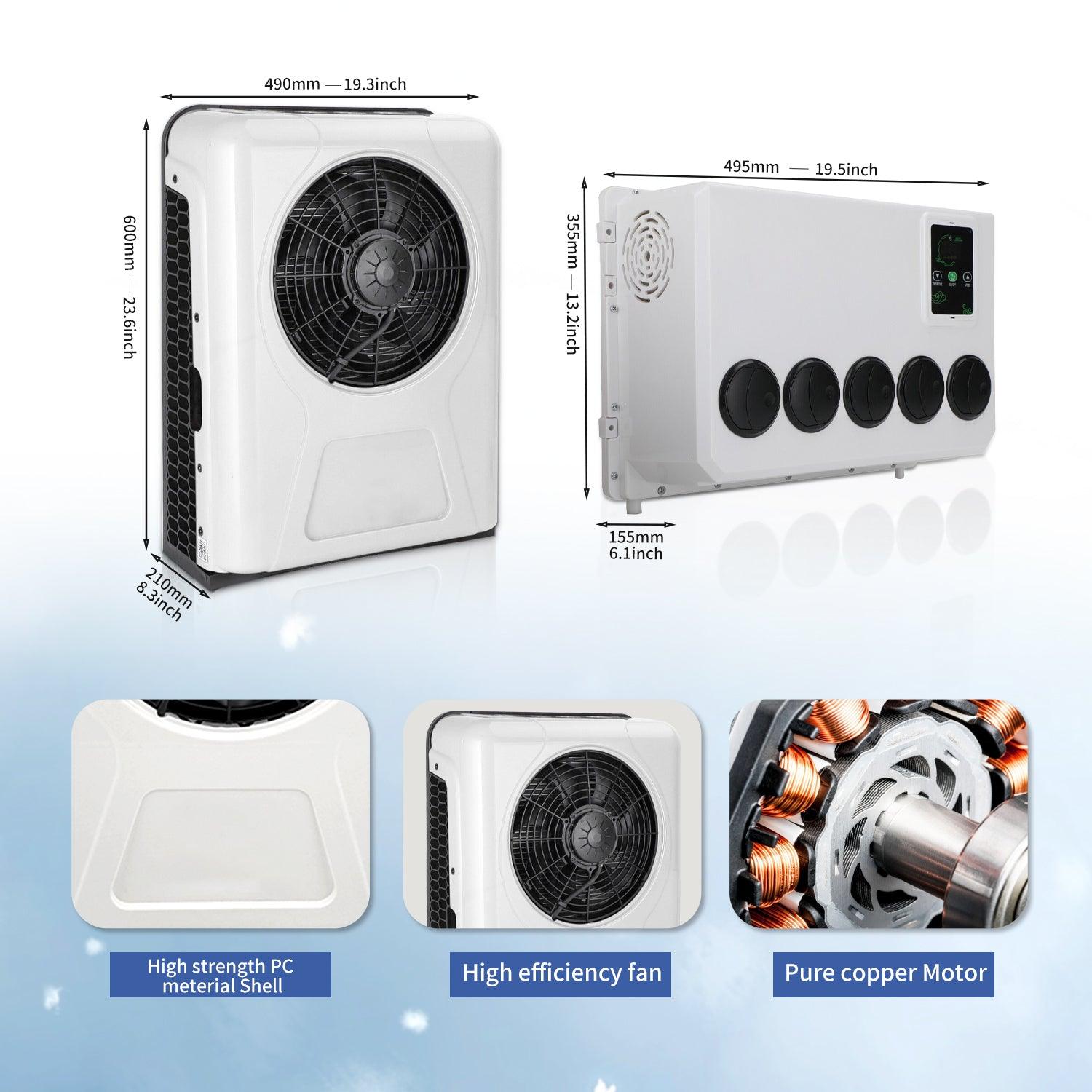 12000 BTU 12V Truck Air Conditioner, Truck AC,Split AC For Semi Truck ...