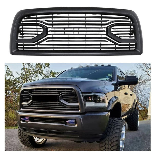 Goodmatchup Front Grille For 2013 2014 2015 2016 2017 2018 RAM 2500/3500 Black Grill Big Horn Style W/Letters