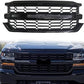 Front Grille Grill Compatible with 2016 2017 2018 Chevrolet Silverado 1500 Grill Gloss Black