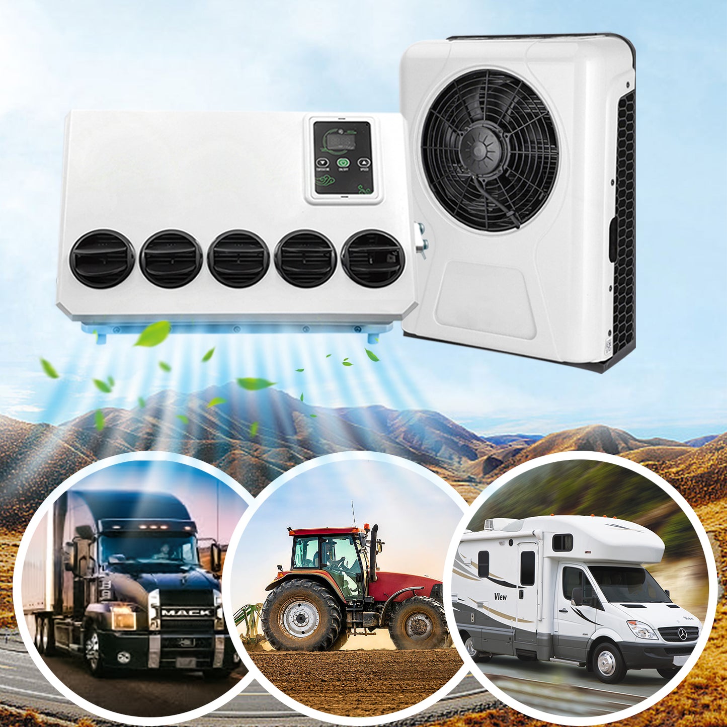 12V tractor air conditioner,12V truck air conditioner,universal air conditioner truck tractor cab van vehicle ac unit