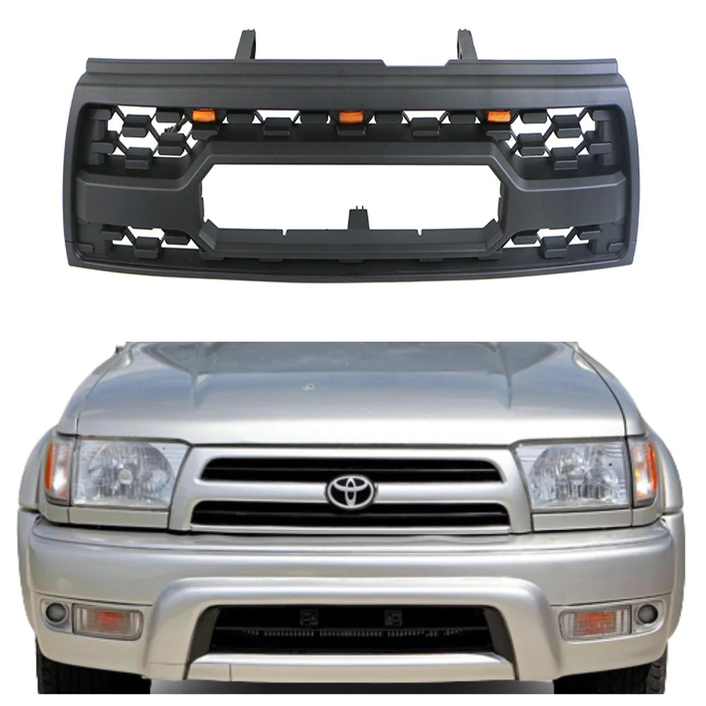 Goodmatchup Front Grille For 3rd Gen 1996 1997 1998 1999 2000 2001 2002 Toyota 4Runner TRD PRO Aftermarket Grill Replacement All Models With 3 LED Lights And Letters