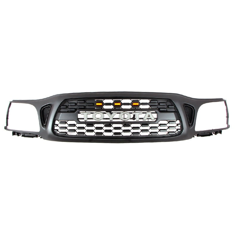 Goodmatchup Grille For 2001 2002 2003 2004 1st Gen Toyota Tacoma Trd Pro Style Off Road Grill With Raptor Lights & Letters