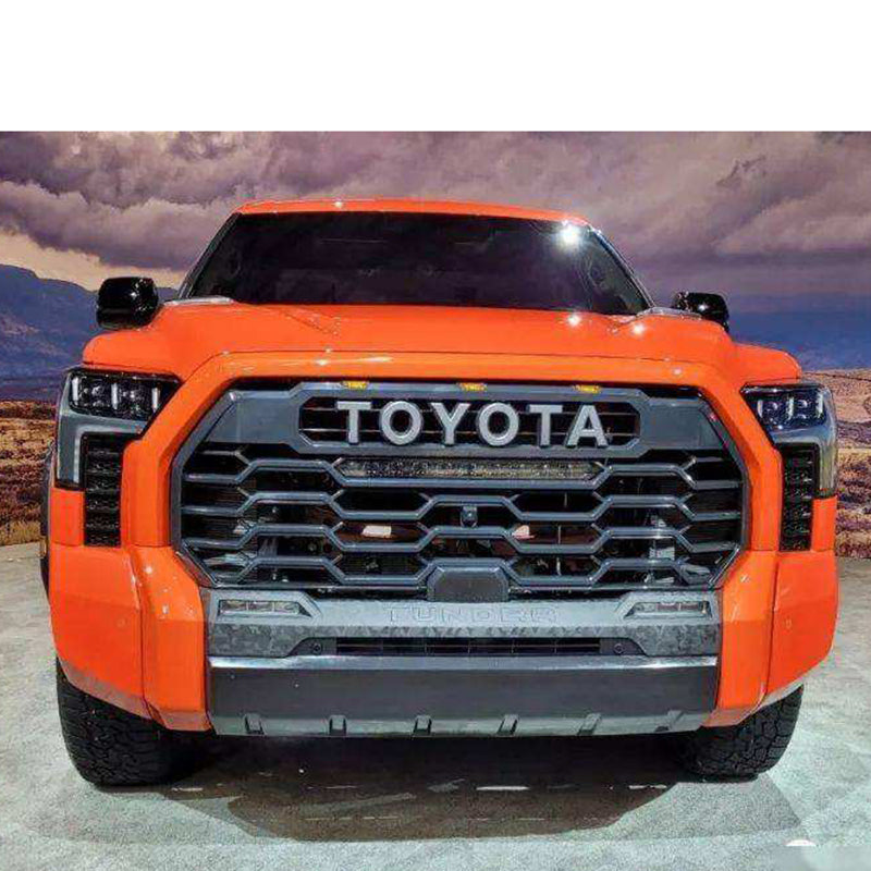 Goodmatchup Front Grille For 2022-2023 2024 Tundra Trd Pro Grill With 3 LED Lights and Toyota Letters