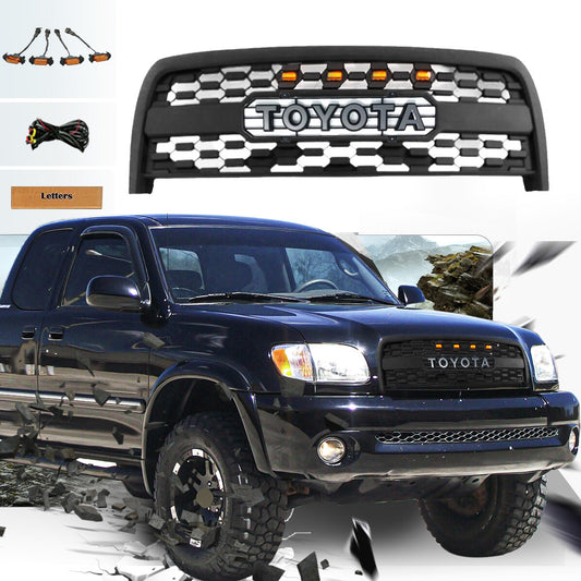 Goodmatchup Grille For 1st Gen 2003 2004 2005 2006 Tundra Trd Pro Grille W/E Lights and Toyota Enblem