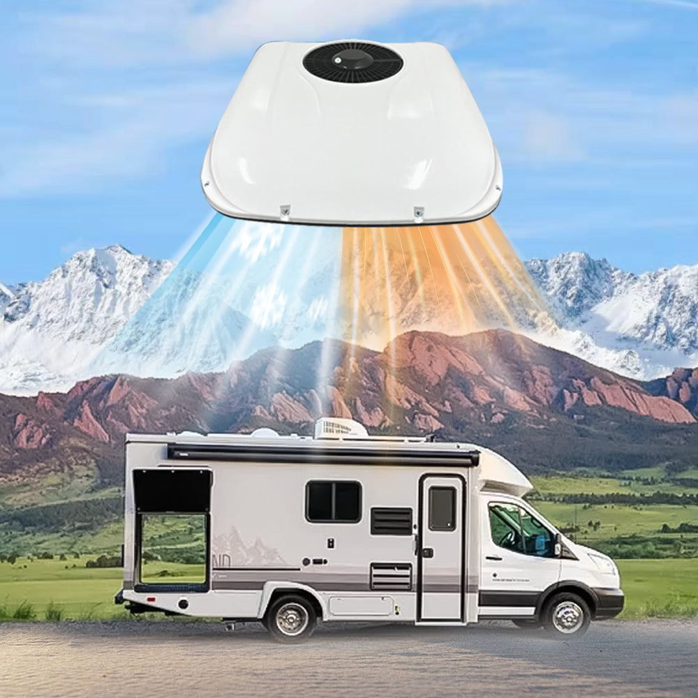 12v rv trailer ac unit with cooling and heating,rv air conditioner,rv