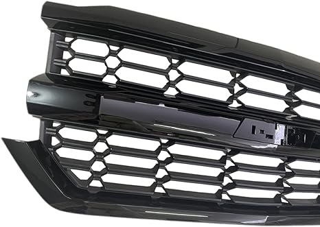 Goodmatchup Front Grille Grill Compatible with 2016 2017 2018 Chevrolet Silverado 1500 Grill Gloss Black