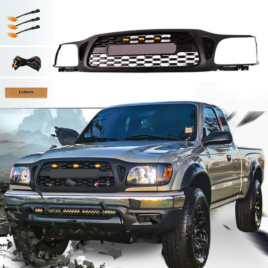 Goodmatchup Front Grille For 1st Gen 2001 2002 2003 2004 Tacoma Trd Pro Grill With LED Lights & Letters