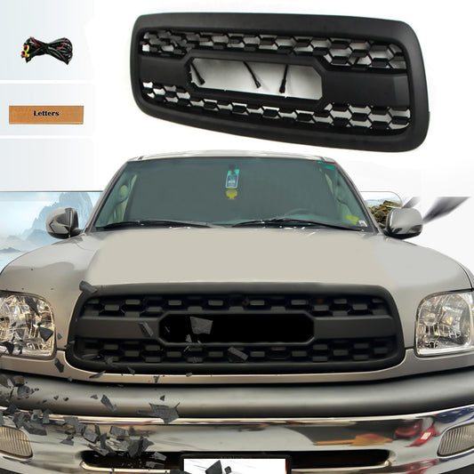 Goodmatchup Front Grille For 1st Gen 2000 2001 2002 Toyota Tundra Trd Pro Grill With Letters W/O lights Black